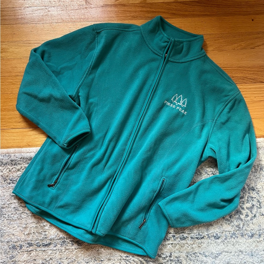 Pikes Peak Teal Fleece zip-up